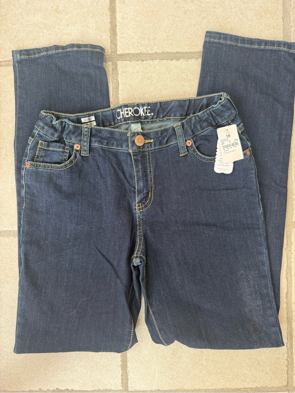 Target Cherokee Kids Girls’ Dark Blue Straight Leg Jeans NWT